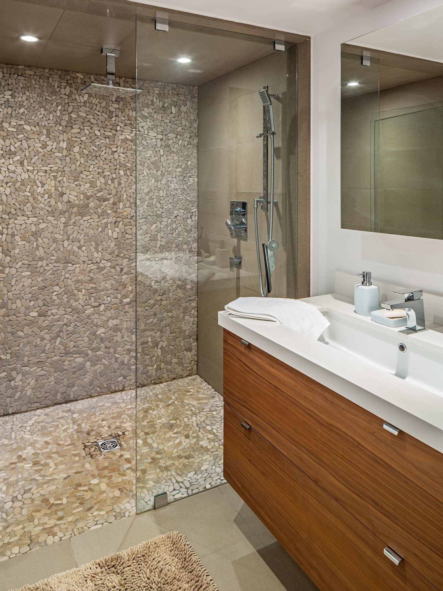 + Pebble Tile Bathroom ( NATURAL BEAUTY ) - Pebble Tiles + Pebble Tile Bathroom ( NATURAL BEAUTY ) - Pebble Tiles
